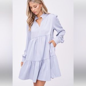 Brand new EN SAISON tiered babydoll lilac dress. Size XS